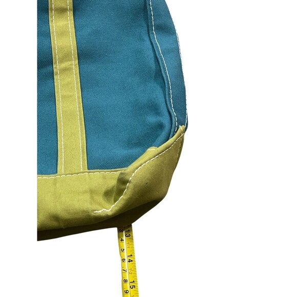 Vtg L.L. Bean Canvas Tote Bag Boat and Green Blue Rare Retro Medium Embroidered - Picture 6 of 6